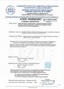 Certyfikat materiałowy